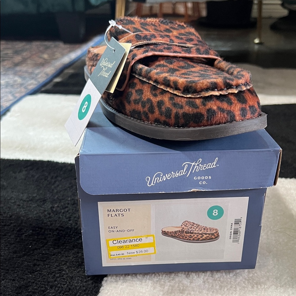 Universal Thread Animal Print Slip-On Flats